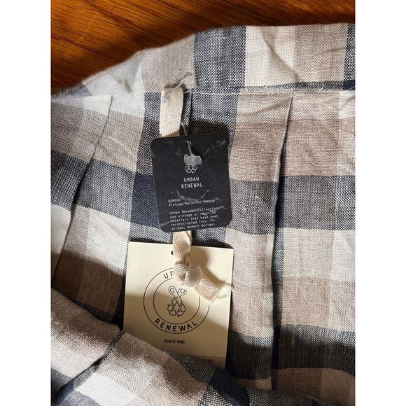 Urban Outfitters Urban Renewal Plaid Pleated Mini Skirt Medium New NWT - Picture 2 of 2